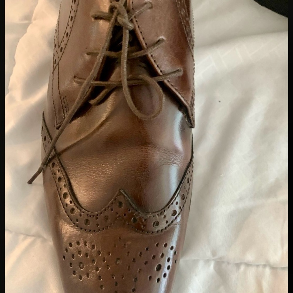 Topman Dark Brown Brogue Oxfords